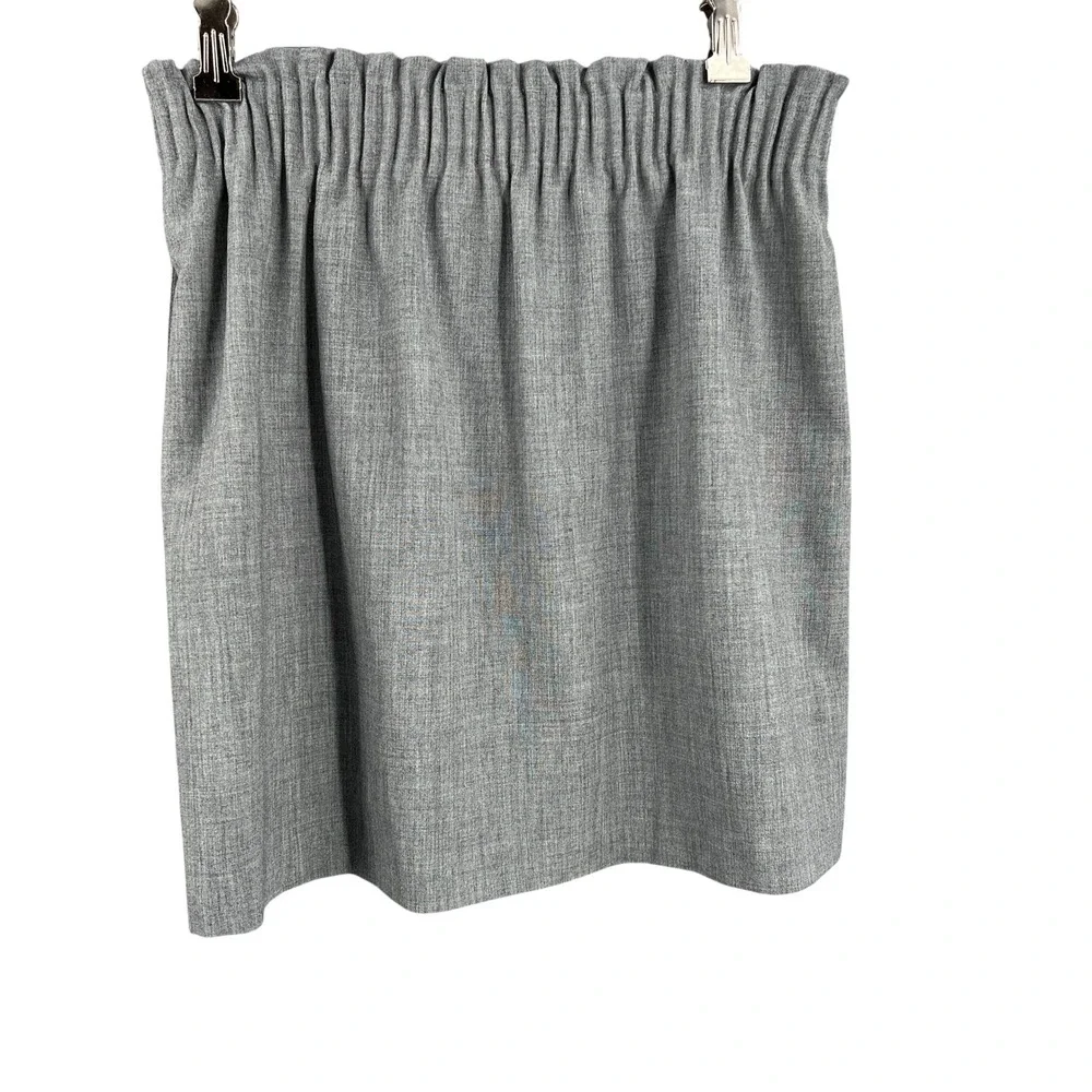 J Crew Mercantile Skirt Size 2 Gray Pleated Elastic‎ Waist A-Line